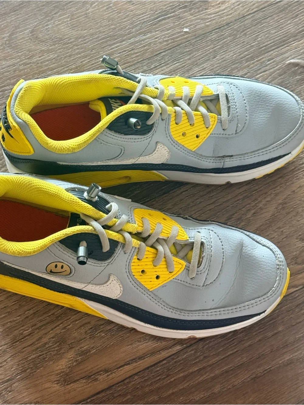 Nike Air Max White, Black & Yellow Retro Sneakers